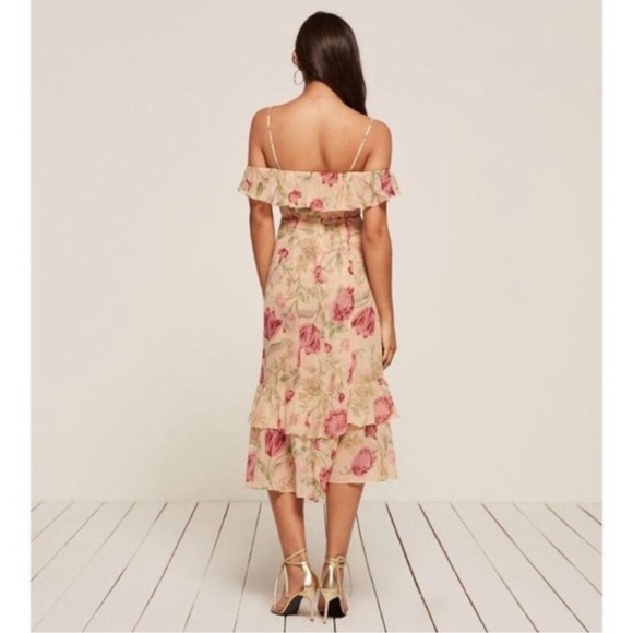 Reformation Odessa off the shoulder Dress "Botany" Floral 2 - Picture 14 of 15